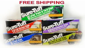 Sure Tuff Trash Bags Yard Garden Home Kitchen House Sale Bolsas Basura (2 Packs) - Picture 1 of 6