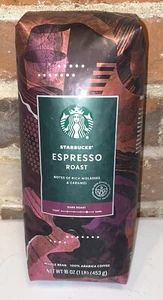 Starbucks Espresso Dark Roast Whole Bean Coffee 1lb / 16oz Bag Exp 05/14/25 - Picture 1 of 3