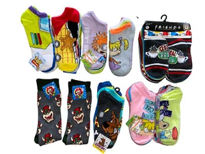 NICKELODEON ~SCOOBY DOO~SUPER MARIO ~ TOY STORY ~FRIEND ~ No Show & Crew Socks ~ - Picture 1 of 15