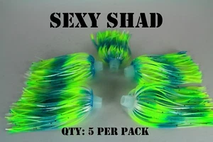 FALDAS PRO-TIE Bajo, cebo giratorio, cebo de pesca Chatterbait falda señuelo. Cantidad: 5 por paquete - Imagen 1 de 4