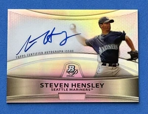 Steven Hensley 2010 Bowman Platinum Auto Refractor #BPA-SH RC Autograph MARINERS - Picture 1 of 2