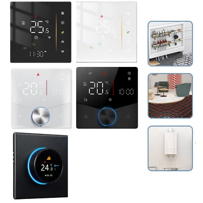 Thermostat Heater Smart LCD Touch Screen Room Thermostat WiFi Tuya 16A/3A - Image 1 of 4