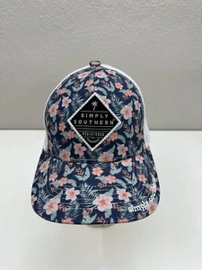 Simply Southern Womens Snapback Trucker Hat Floral Adjustable Cap - Picture 1 of 11