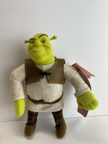 SHREK 2- Plush Doll W/Hard Head 2004 - 7” Tall  *NEW WITH TAG* Cover