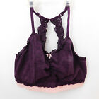 CACIQUE Bralette Bra Wirefree Support 118641 Purple Pink Stretch Lace Plus 18 20