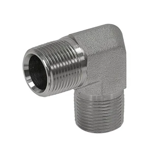 Adaptador 3/8"" NPT macho x 1/4"" NPT macho 90 grados codo 5500-06-04 9-5500-6-4 - Imagen 1 de 2
