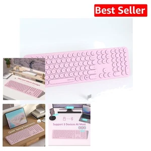 Portable Quiet Pink Wireless Keyboard - Scissor Switch Design for Everyday Use - Picture 1 of 8