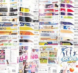 NINTENDO Wii - Cover Art Inlays - BUY 4 GET 1 FREE - Picture 1 of 46