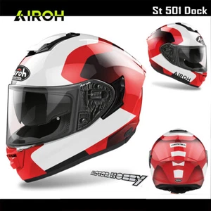 CASCO MOTO INTEGRALE FIBRA HPC HIGHT COMPOSITE AIROH ST 501 DOCK RED GLOSS - Imagen 1 de 2