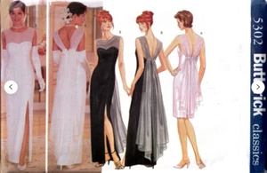 1997 Evening Dress Sewing Pattern U-Pick Size 6-16 Butterick 5302 OOP - Picture 1 of 2
