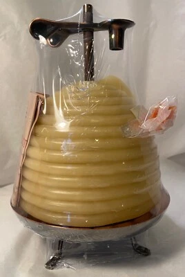 NISB! 70-Hour Beehive Candle, Eco-friendly Natural Beeswax with Cotton Wick NEW! - Image 1 of 4