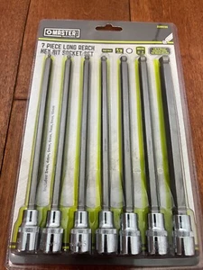 7 pcs. Extra Long Allen Hex Bit ball end Socket Set 3/8" Drive,Metric, - Picture 1 of 2