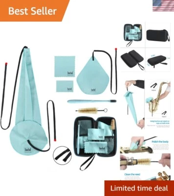 Elegante kit de limpieza de saxofón con estuche - Perfecto para tocadores altos y tenores Foto 1 de 4