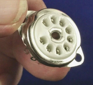 PRESA TUBO #9 - Mini 9 Pin Ceramica - Montaggio telaio - Placcato latta - Spedizioni USA - Foto 1 di 3
