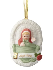 Enesco Growing Up Girls  Baby's First Christmas Ornament NEW - Picture 1 of 6