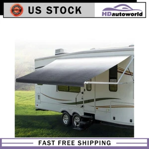 8' Grey 16FT Outdoor Camper PVC Fabric RV Awning Fabric - Bild 1 von 17