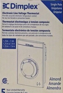 Dimplex ETS610A1 Electronic Line Voltage Single Pole Thermostat (Almond Color) - Picture 1 of 4