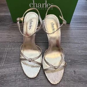 Charles by Charles David Women's Sandals size 7 M Metallic Gold Behavior - Picture 1 of 11