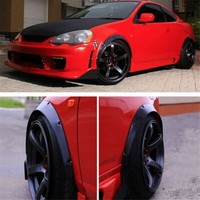 Universal 4pcs PP 2"/50mm Fender Flares Over Wide Body Wheel Arches Auto Car Kit