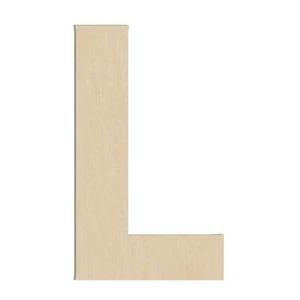 17 Inch Large Wooden Letter L 1/4 in Thick Big Wood Letter for Wall Decor Crafts - Picture 1 of 7