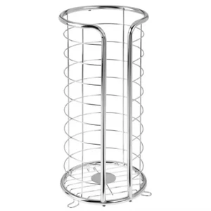 Freestanding Metal Toilet Paper Holder Dispenser in Chrome - Picture 1 of 12