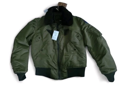 New W/ TAGS LARGE Cockpit USA B-15 Bomber Flight Jacket AF Blue Olive Green Zip - Image 1 of 4