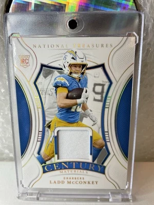 Tarjeta de novato 2024 Panini NT - Century Materials Ladd McConkey #CM-LMY /10 🌟 Foto 1 de 4