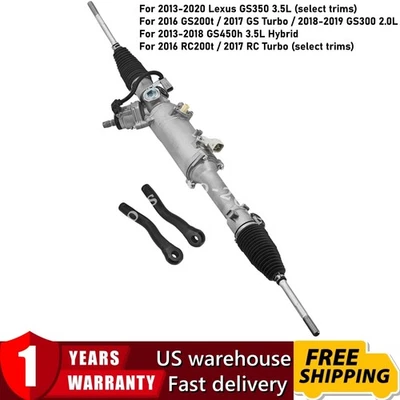For Lexus RC200t RC350 GS300 GS350 GS450 Power Steering Rack & Pinion 2WD RWD - Image 1 of 4