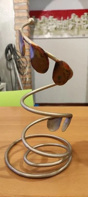 Porta bottiglia in ferro con applicazioni  - Immagine 1 di 4