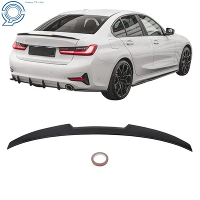 All New For BMW M3 G20 G80 2018+ Rear Guide Spoiler M4 Style Lip Gloss Black — 第 1/4 张图片