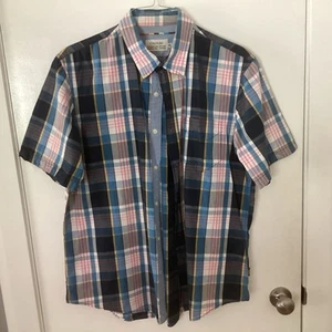 Colours by Alexander Julian Shirt Mens XL Plaid Short Sleve Lightweight Pre Owne - Picture 1 of 3