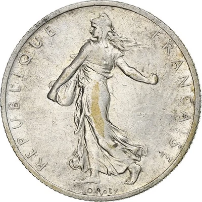 [#1116223] Moneda, Francia, Semeuse, 2 francos, 1901, París, en estado bastante bueno, plata, KM:845,1 Foto 1 de 2