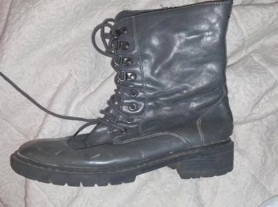 Bota de combate Torrid Stevie con cordones WW suela ancha negra para mujer talla 8,5 www Foto 1 de 4