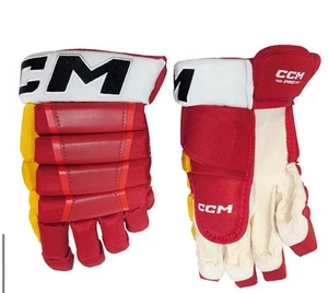 CCM HG97 Pro Stock/Return Hockey Handschuhe Martin Frk Calgary Flames 14" Zero Cuff - Bild 1 von 2
