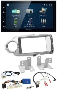 Kenwood 2DIN Bluetooth Lenkrad USB DAB Autoradio für Toyota Yaris 2011-2014 silb - Bild 1 von 10
