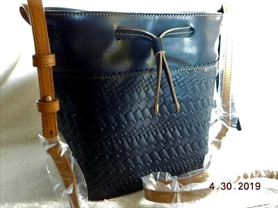 Lodis Rodeo Blake Crossbody Woven & Smooth Black Leather RFID NWT MSRP $228  - Image 1 of 4