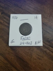 1906 Indian Cent, G - Picture 1 of 2
