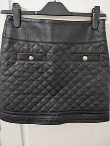 Black faux leather skirt size 10 - Bild 1 von 5