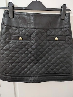 Black faux leather skirt size 10 - Image 1 of 4