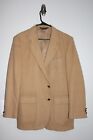 VINTAGE BROWN MAY D&F CAMEL HAIR SPORT COAT sz 42L wood button suit jacket