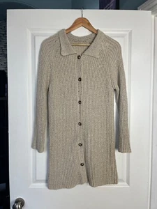 LAURA ASHLEY Country 70 % SEIDE Leinenmischung CARDIGAN beige Größe SMALL UK 8 10 - Bild 1 von 7
