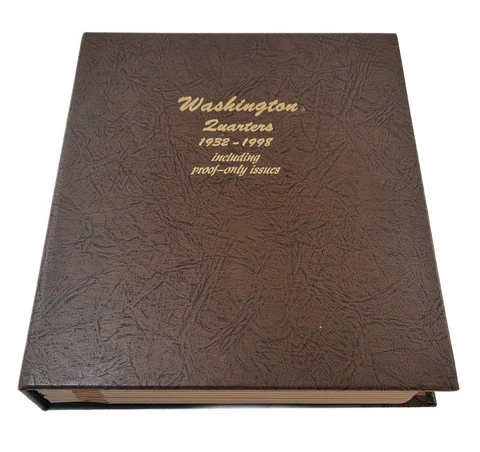 1932-1998 Washington 25C Partial Set in Dansco 8140 Album, 160 Coins, Many XF-BU Cover