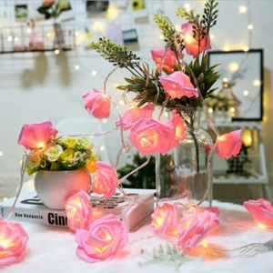 10-LED Rose Flower Fairy Wedding Garden Party Christmas Decor String Lights 1.5M - Picture 1 of 14