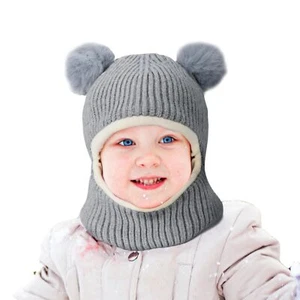 Kids Winter Hat Scarf Set for Baby Girls Boys Toddler Knit Beanie Hat for Inf... - Picture 1 of 6