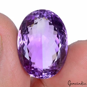 Zertifizierter 39,10 ct natürlicher bolivianischer Amethyst ovaler Schliff facettierte Edelsteine für Schmuck - Bild 1 von 8