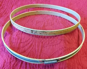 Vintage Metal Embroidery 7" Hoop, Cork Liner & Spring Tension - Picture 1 of 4