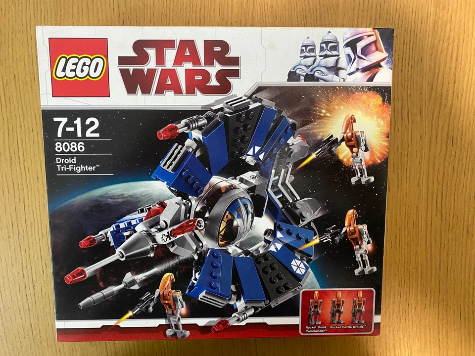 Lego STAR WARS 8086 DROID TRI-FIGHTER - Completo MINIFIGURES Istruzioni BOX