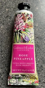 Crabtree & Evelyn ROSE PINEAPPLE Ultra-Moisturizing Hand Therapy 0.9 oz SEALED - Picture 1 of 5