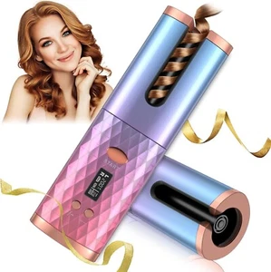Rotating Curling Iron 1" Cordless Automatic Curling Iron with Ceramic Curling.. - Picture 1 of 8