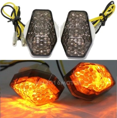 Mini señales de giro LED de humo de plástico de 1,8" para Suzuki SV650S 2003-2010 Foto 1 de 4